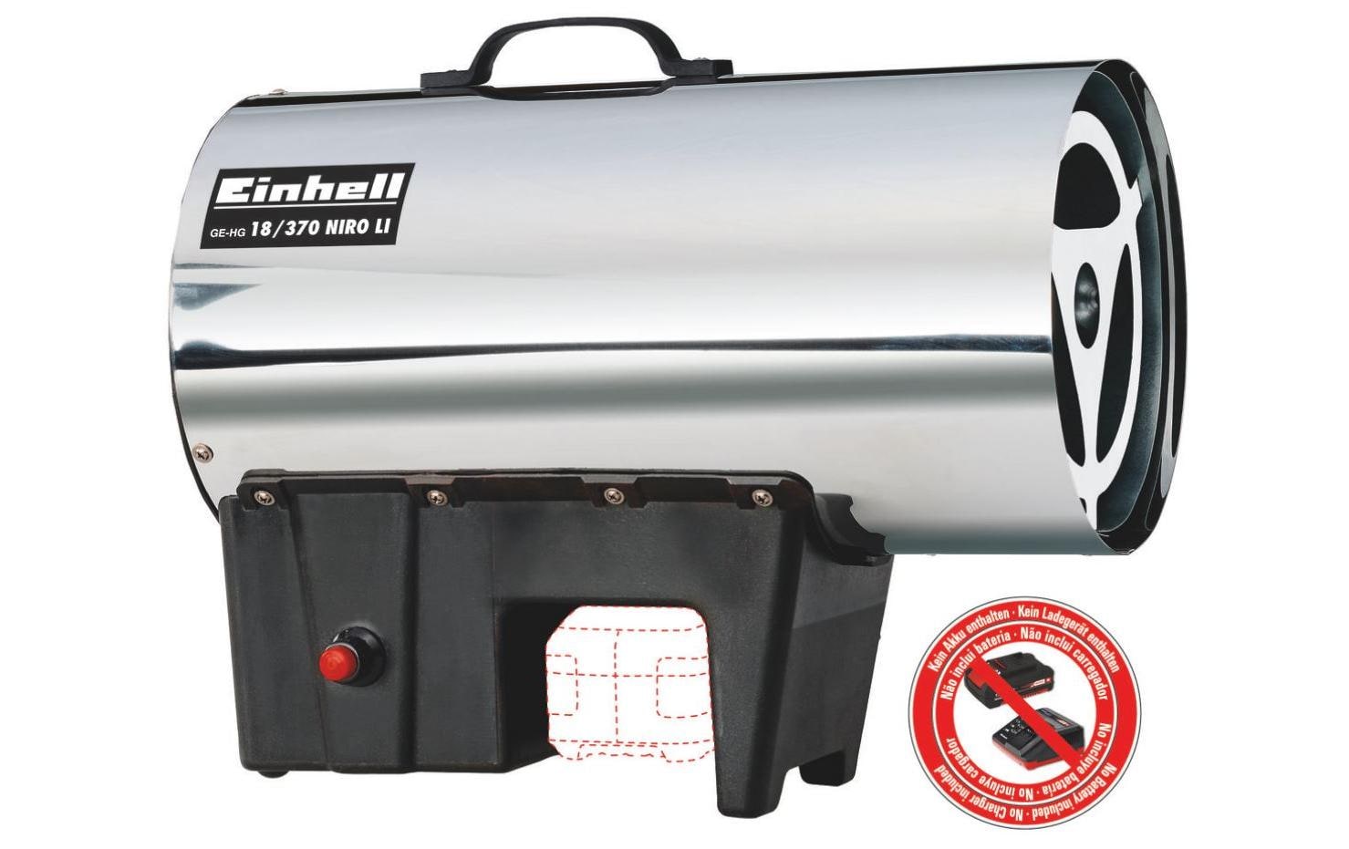 Einhell Heizgebläse Akku-Heissluftgenerator GE-HG 18/37Niro Li Solo