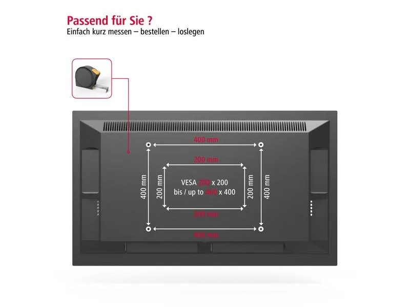 Hama Technics AG TV-Wandhalterung 65 Schwarz Hama Technics AG TV-Wandhalterung 65 Schwarz