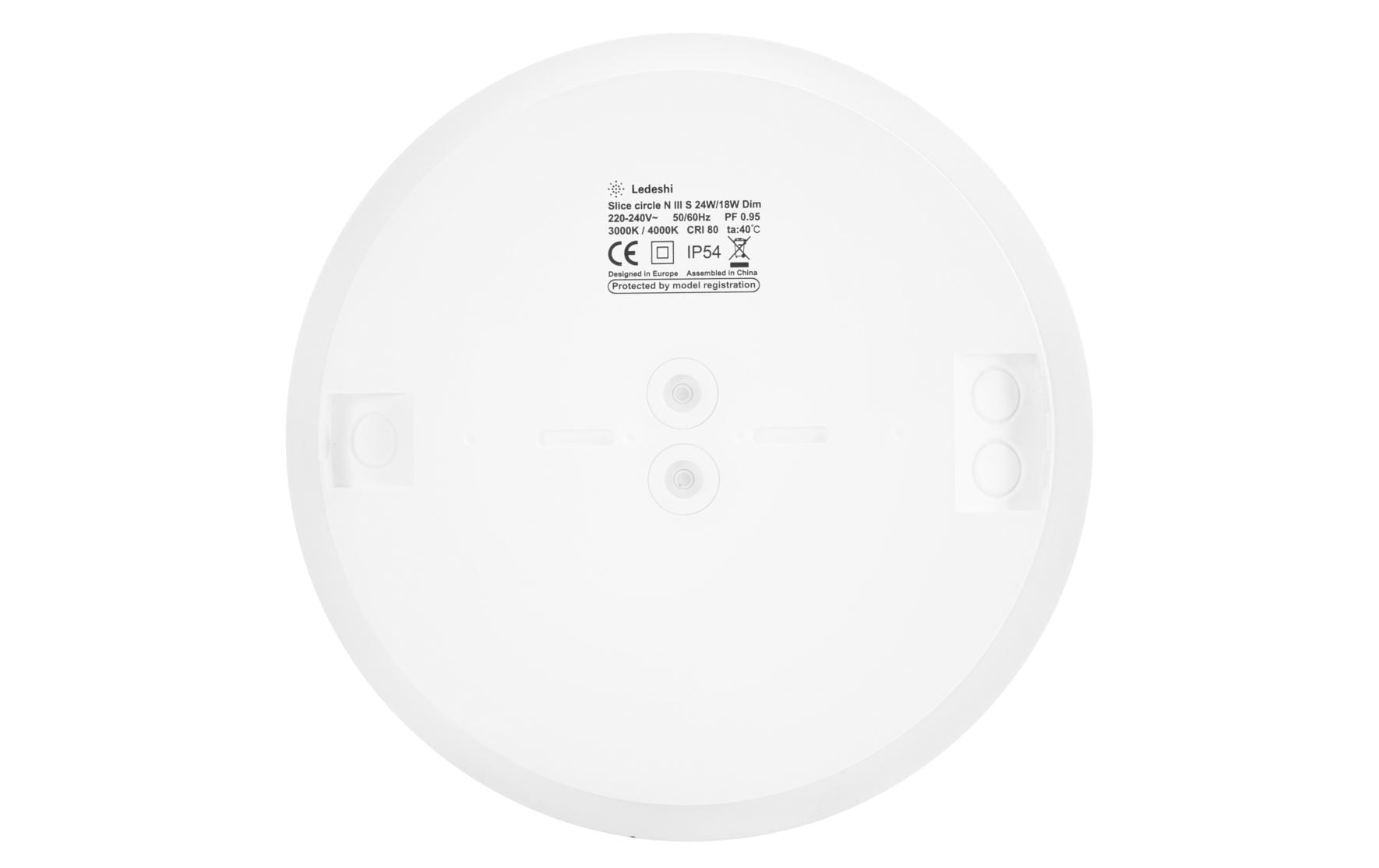 Ledeshi Aufbauleuchte SLICE CIRCLE N III 18/24W 3000/4000K Weiss Ledeshi Aufbauleuchte SLICE CIRCLE N III 18/24W 3000/4000K Weiss