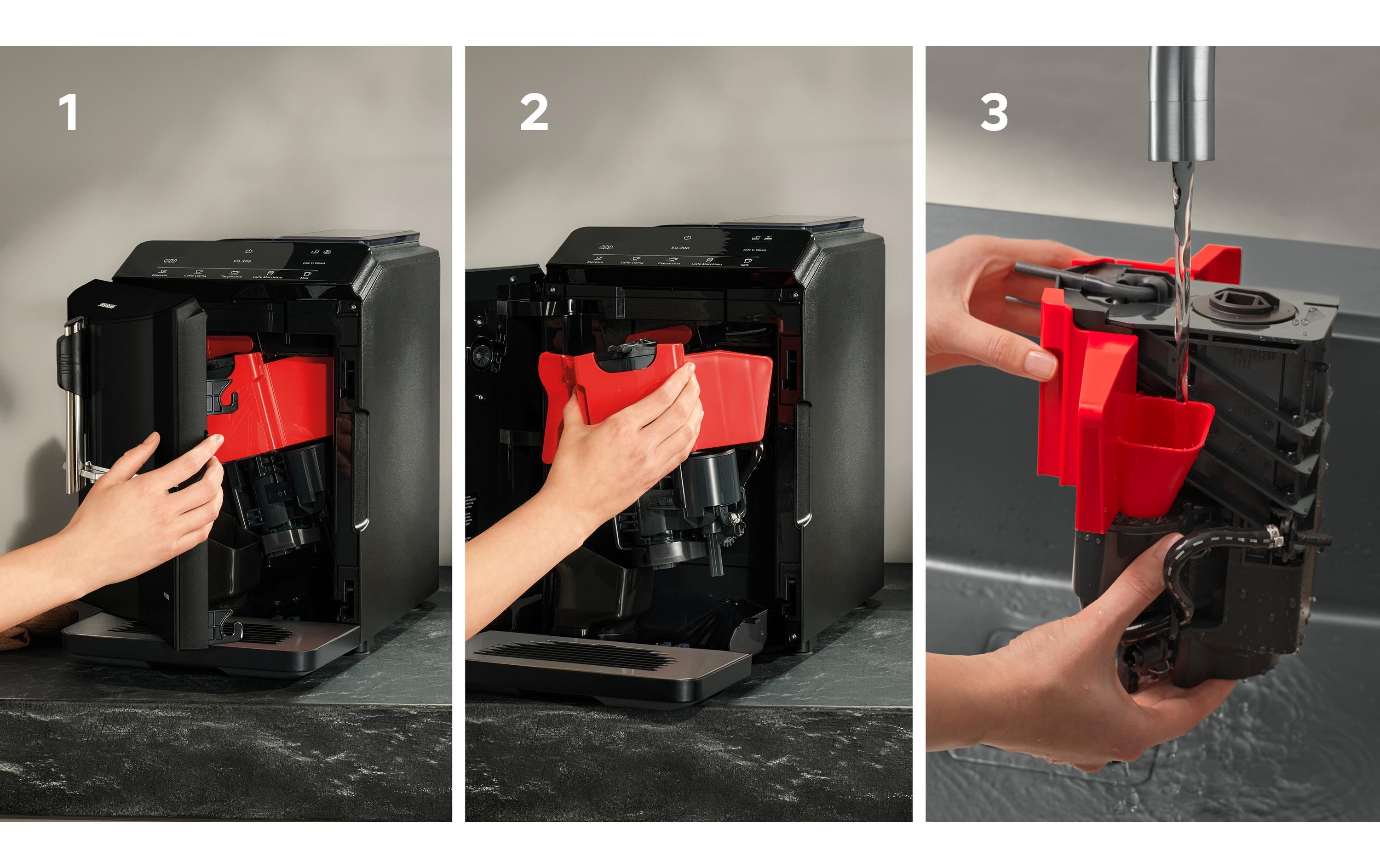 Siemens Kaffeevollautomat EQ300 Klavierlack schwarz TF301E19