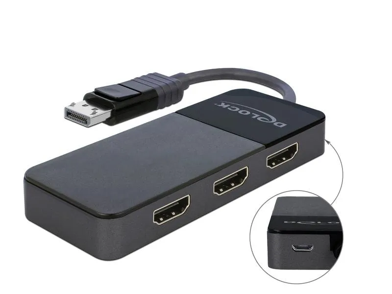 Delock 3-Port Signalsplitter DisplayPort - 3x HDMI