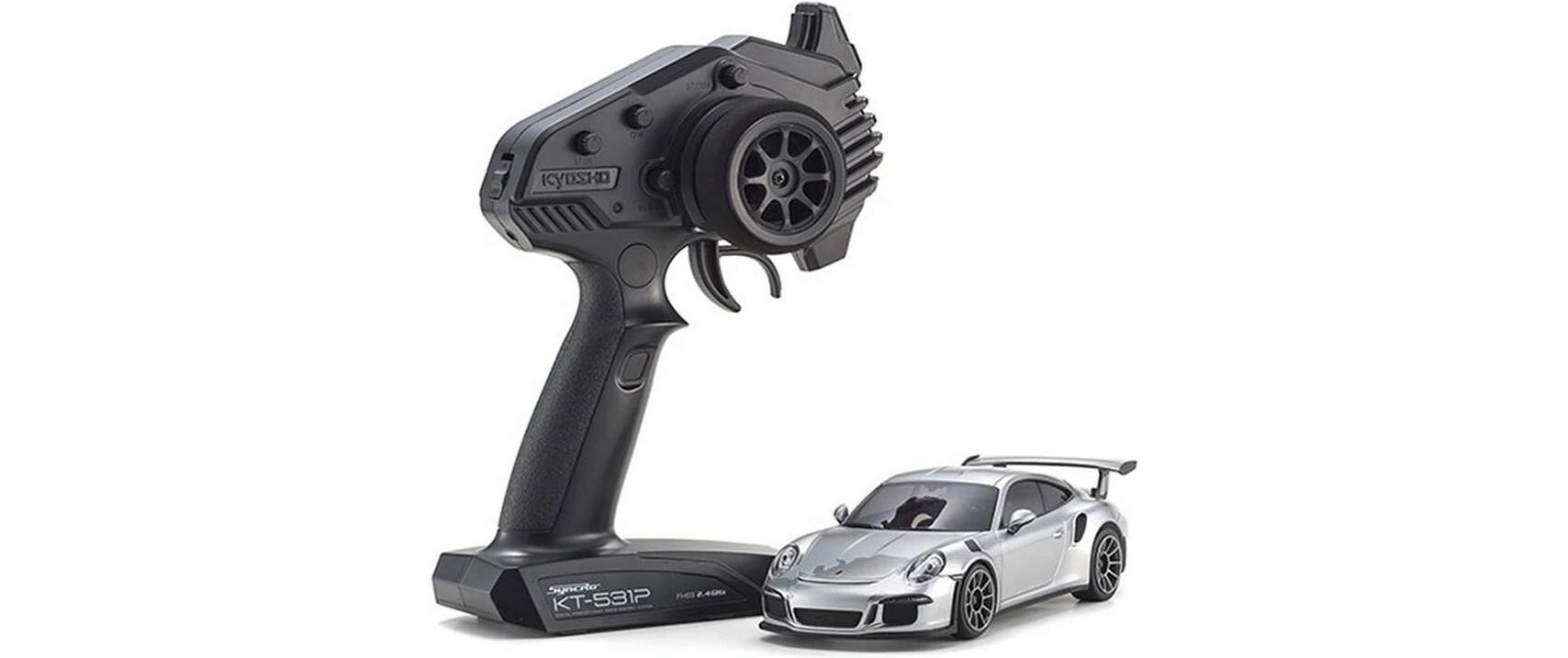 Kyosho Mini-Z Porsche 911 GT3 RS, Silber 1:27 Readyset