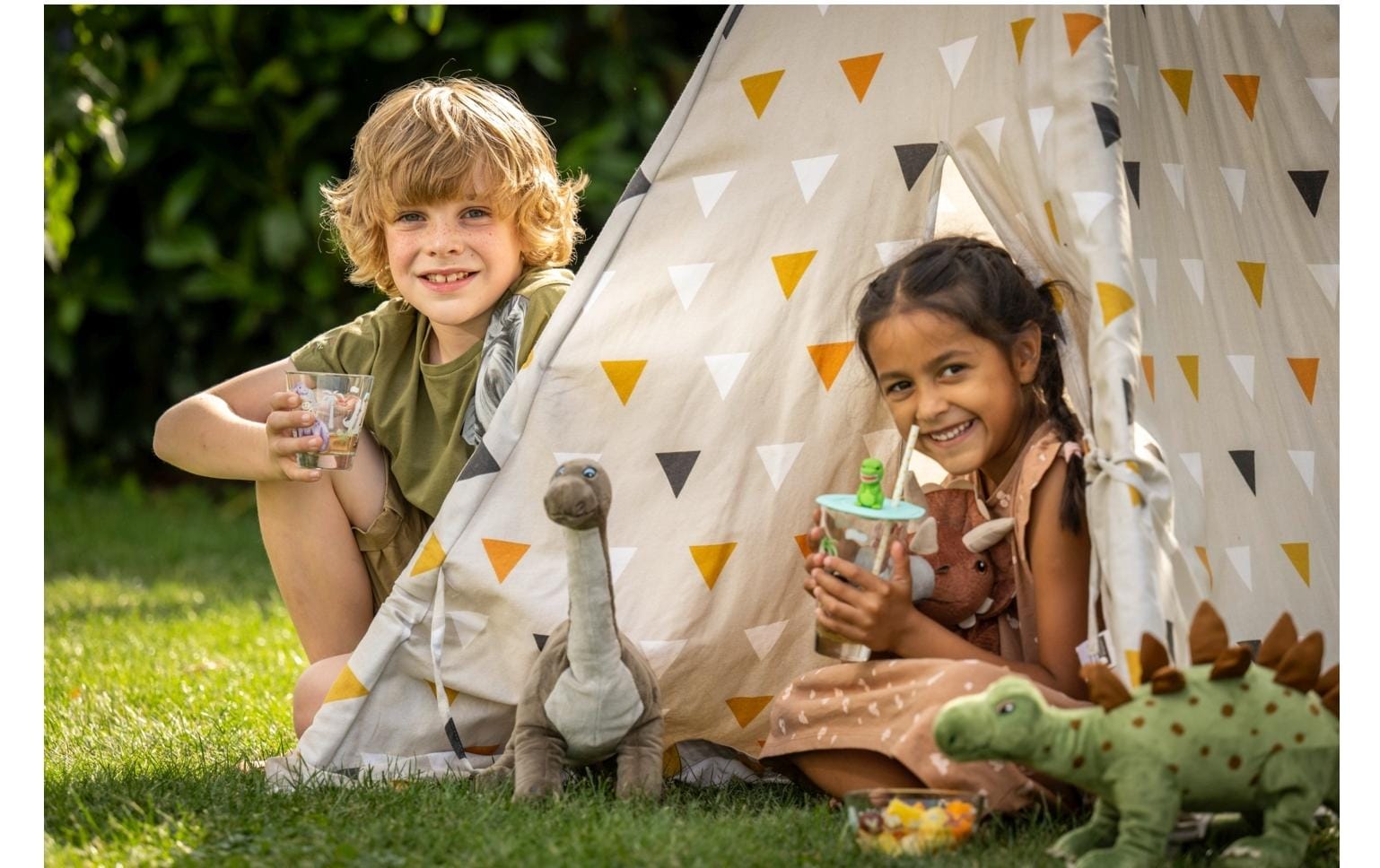 Leonardo Glasabdeckung Avventura Dinosaurier, Grün/Hellblau