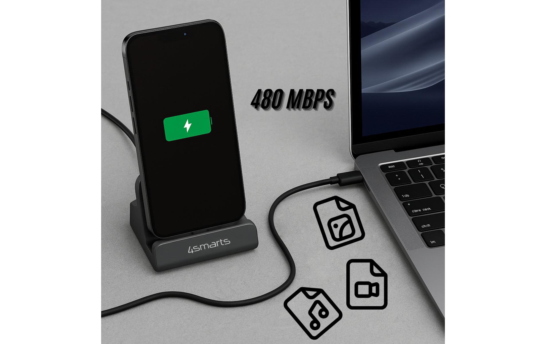 4smarts Ladestation VoltDock USB-C 60 W Grau
