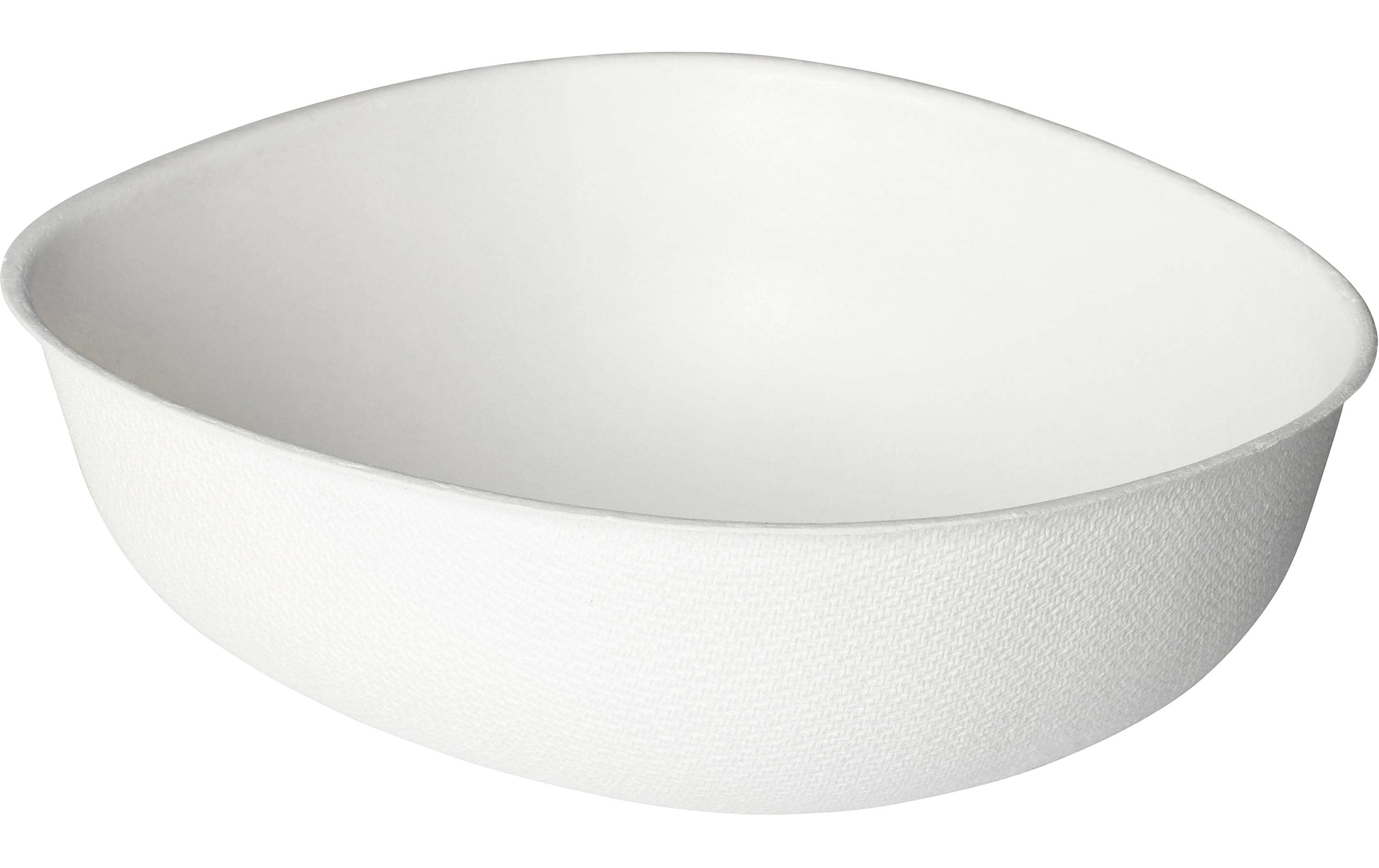 BioPak Einweg-Schale Pebble 500 ml Weiss ungeteilt, 50 Stück