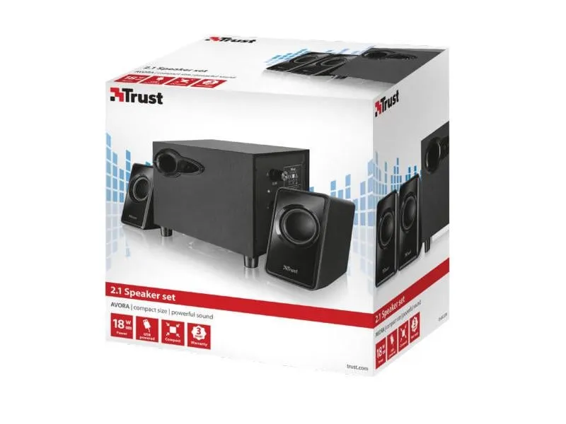 Trust PC-Lautsprecher Avora 2.1 für PC und Laptop Trust PC-Lautsprecher Avora 2.1 für PC und Laptop