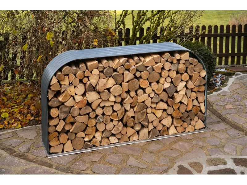 WESTMANN Kaminholzregal Hajo Stahl Anthrazit 212 x 46 x 111 cm WESTMANN Kaminholzregal Hajo Stahl Anthrazit 212 x 46 x 111 cm