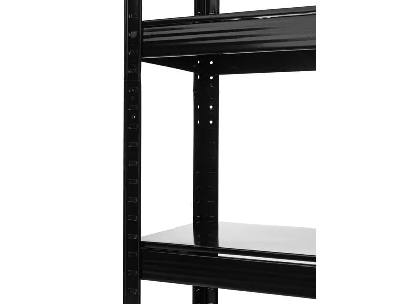 STRUCT Schwerlastregal Schwarz mit 5 Tablaren