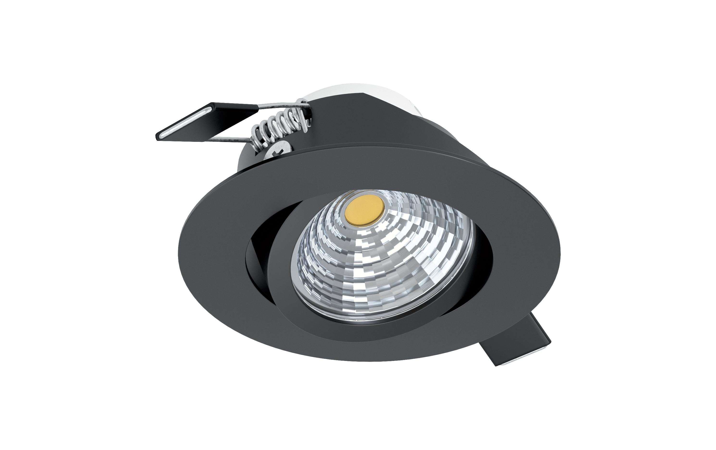 EGLO Leuchten Einbauspot Saliceto 1 Rund 1x 6 W 2700 K, Schwarz EGLO Leuchten Einbauspot Saliceto 1 Rund 1x 6 W 2700 K, Schwarz