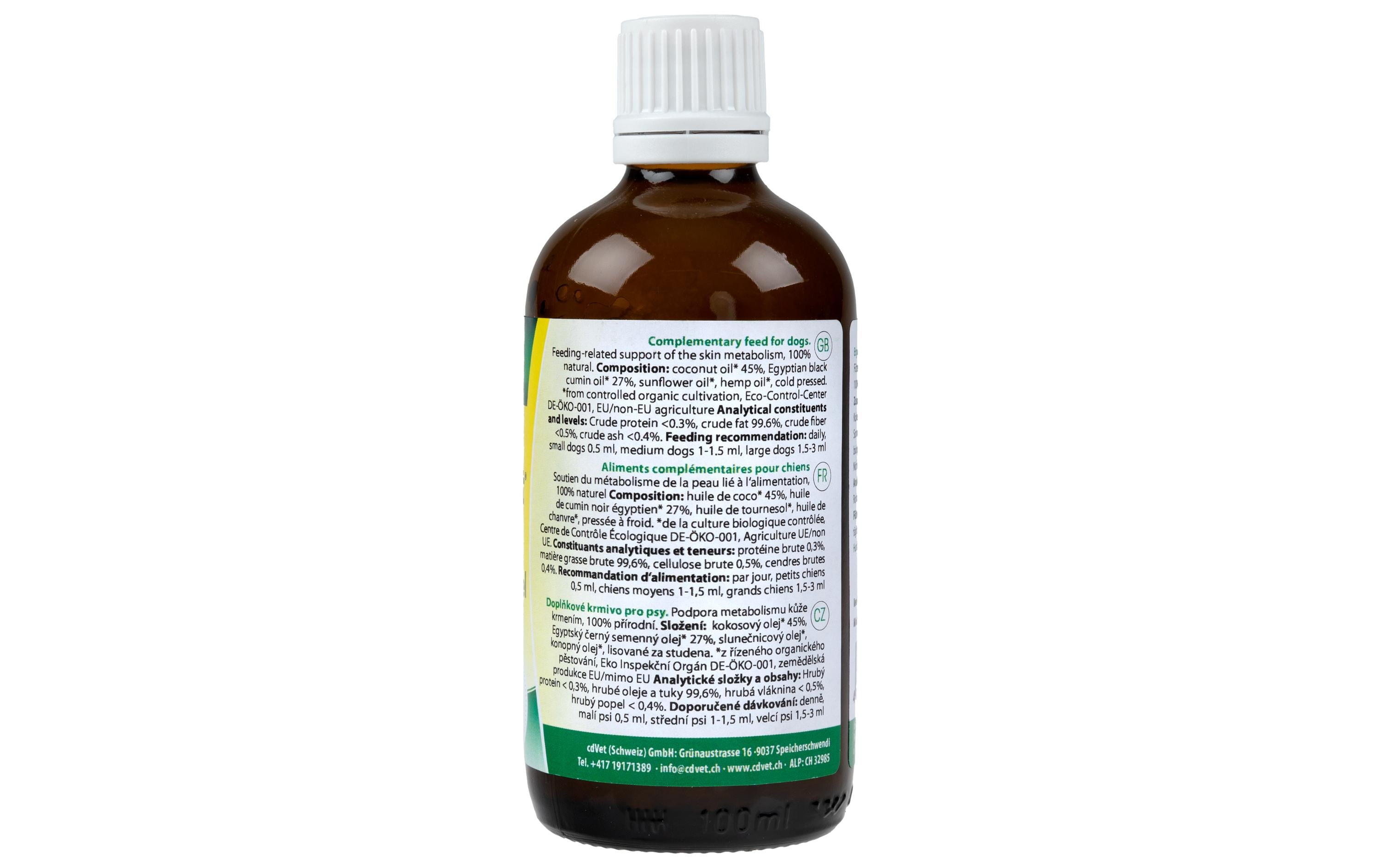 cdVet Hunde-Nahrungsergänzung insektoVet, Kokos-Schwarzkümmelöl