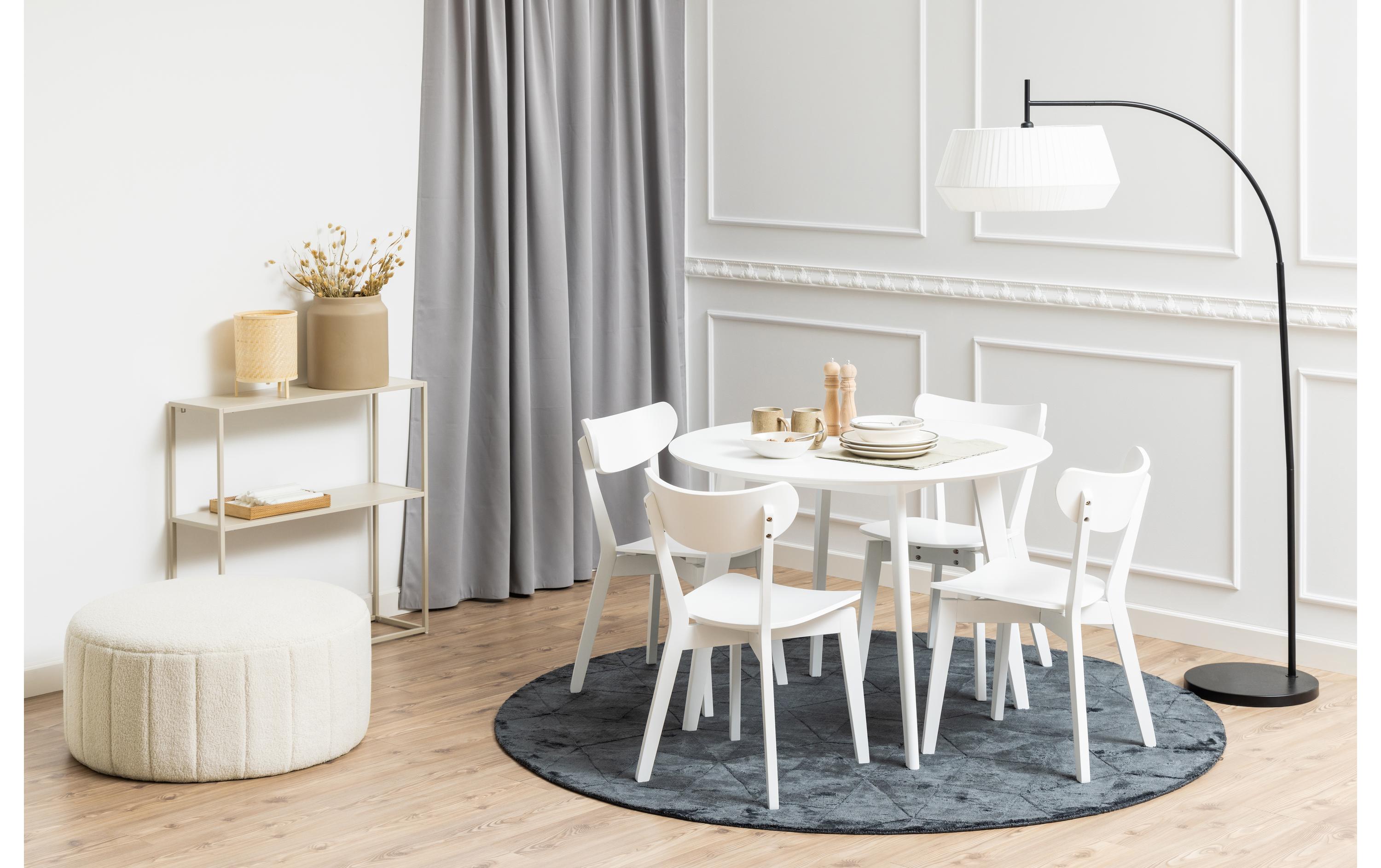 AC Design Tisch Roxby Ø 105 x 76 cm, Weiss