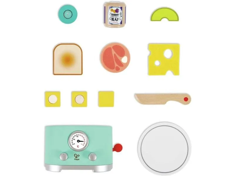Hape Spiel-Haushaltsgerät Pop-up-Toaster-Set Kling Hape Spiel-Haushaltsgerät Pop-up-Toaster-Set Kling