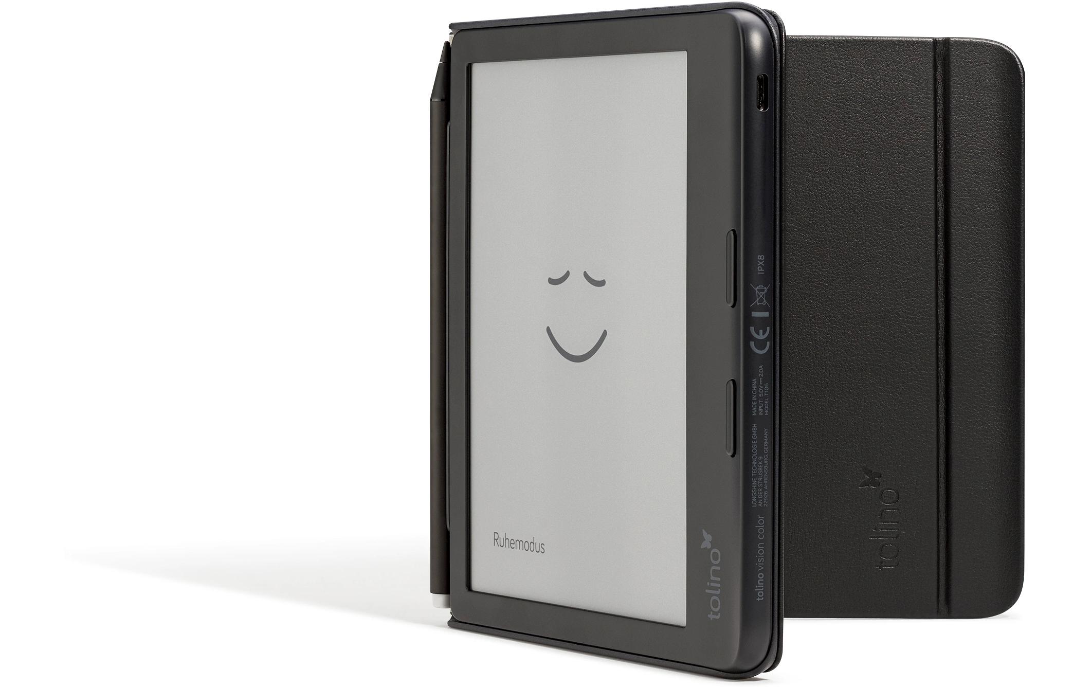 Tolino E-Book Reader Schutzhülle Vision Color Stylus Schwarz