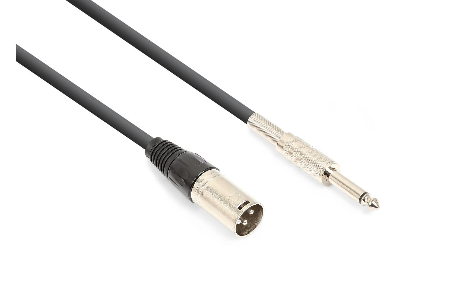 Vonyx XLR-Kabel XLRm-Klinke 6.3 1.5 m, Schwarz