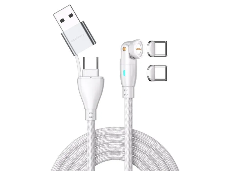 4smarts USB-Kabel C/A 540° Magnetkabel GravityCord 100W 1.8 m Weiss 4smarts USB-Kabel C/A 540° Magnetkabel GravityCord 100W 1.8 m Weiss