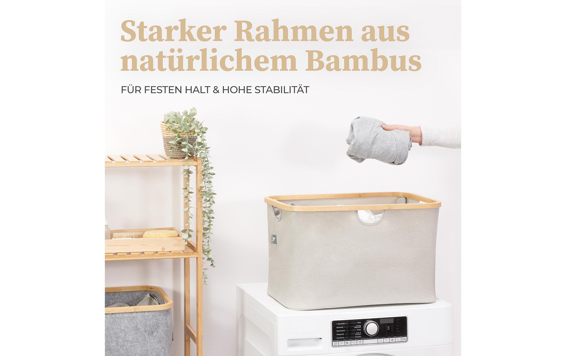 Hennez Wäschekorb Adrian 60 l, Beige/Nature