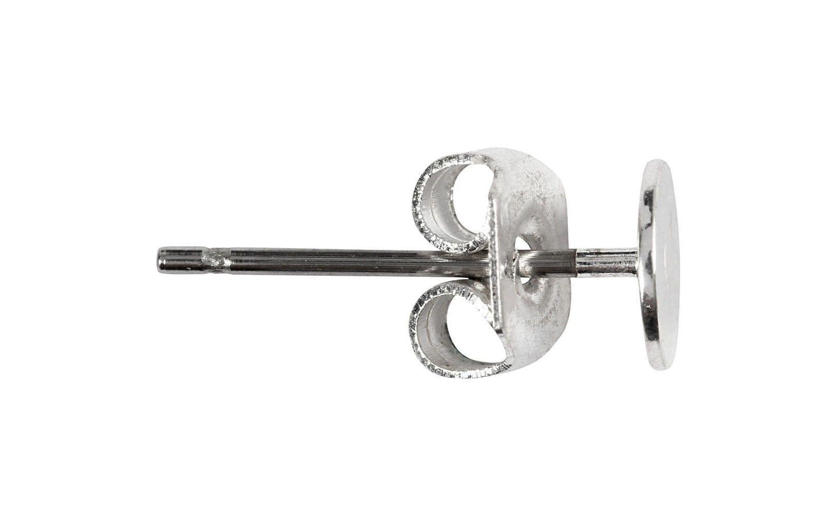 Creativ Company Ohrring 13 mm Versilbert, 10 Stk. Creativ Company Ohrring 13 mm Versilbert, 10 Stk.