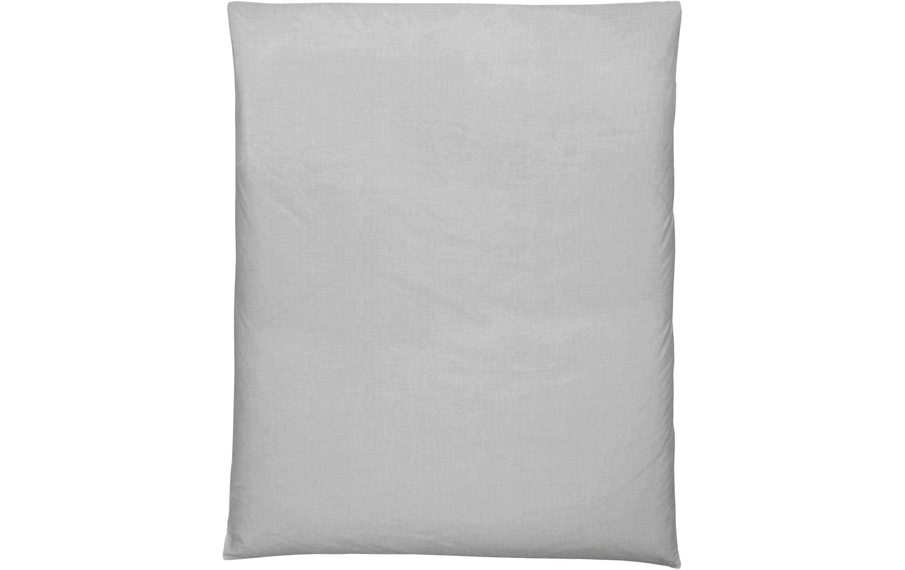 Home Fashion Duvetbezug Halbleinen uni grau 160 x 210 cm