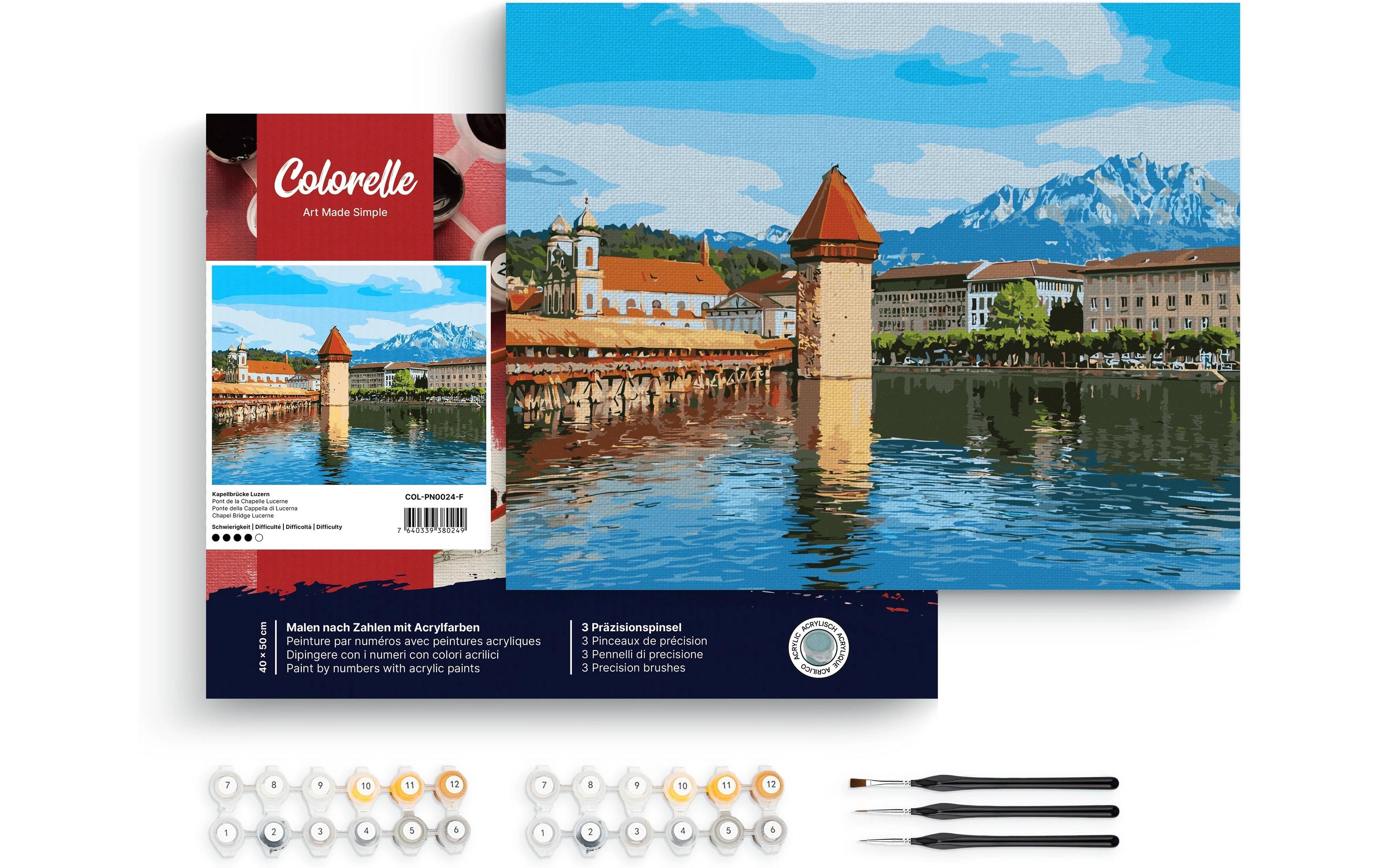 Colorelle Malen nach Zahlen Kapellbrücke Luzern Colorelle Malen nach Zahlen Kapellbrücke Luzern