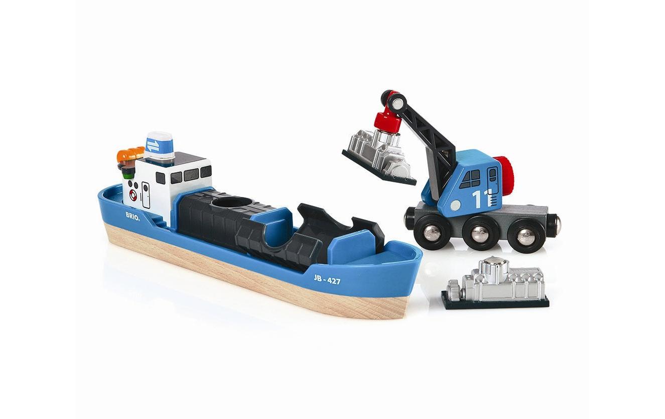 BRIO Container Schiff + Kranwagen