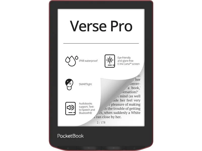 PocketBook E-Book Reader Verse Pro Passion Red PocketBook E-Book Reader Verse Pro Passion Red