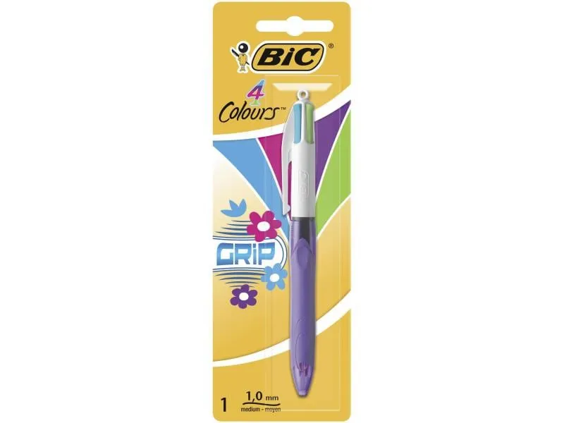 BIC Mehrfarbenkugelschreiber 4 Colours Grip Fun 0.4 mm, 1 Stück BIC Mehrfarbenkugelschreiber 4 Colours Grip Fun 0.4 mm, 1 Stück