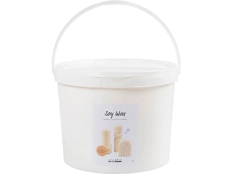 Creativ Company Wachs Soja Flocken, Creme, 5 kg