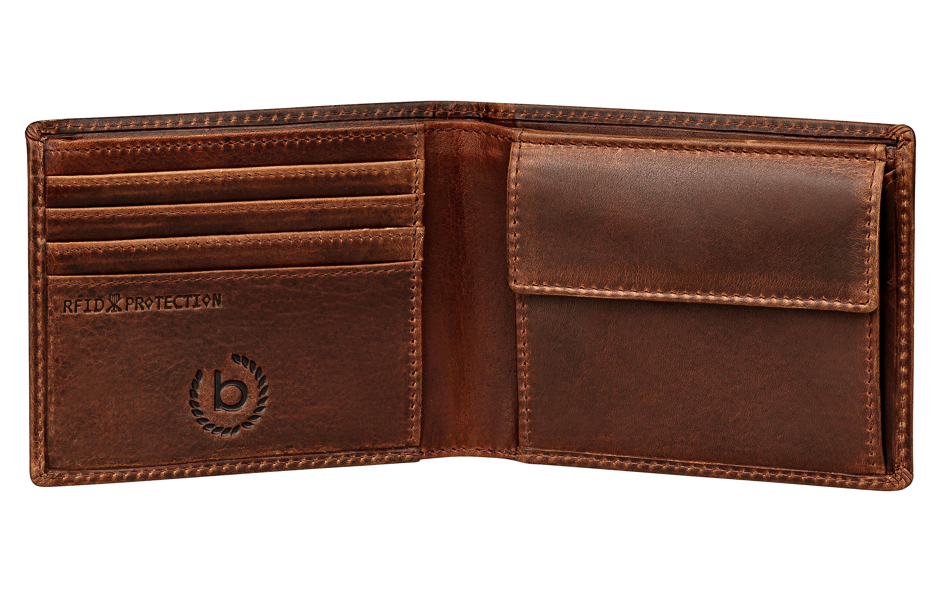 Bugatti Portemonnaie Romano RFID Scheintasche Braun