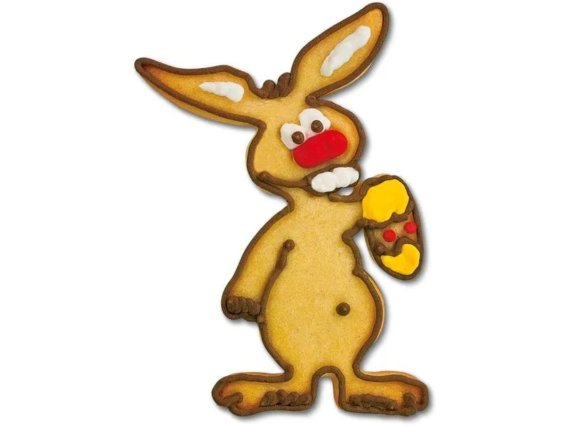 Städter Guetzli-Ausstecher Hase mit Ei, Edelstahl, 10 cm Städter Guetzli-Ausstecher Hase mit Ei, Edelstahl, 10 cm