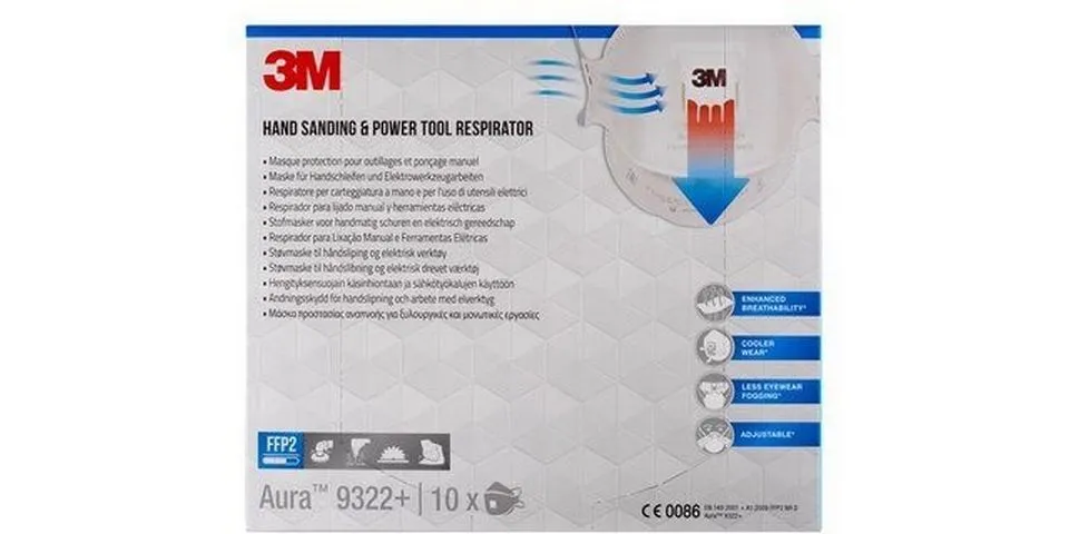 3M Aura Partikelmaske 9322PRO5 mit Ventil