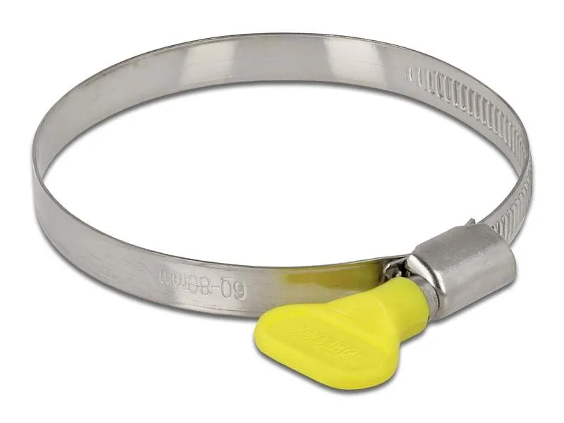 Delock Schlauchschellen-Set 60-80 mm, Gelb 10 Stück