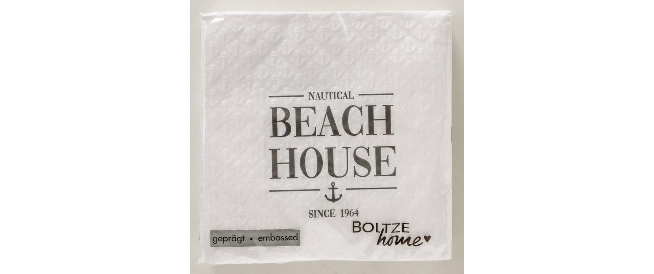Boltze Papierservietten Beach House 16.5 x 16.5 cm, 20 Stück