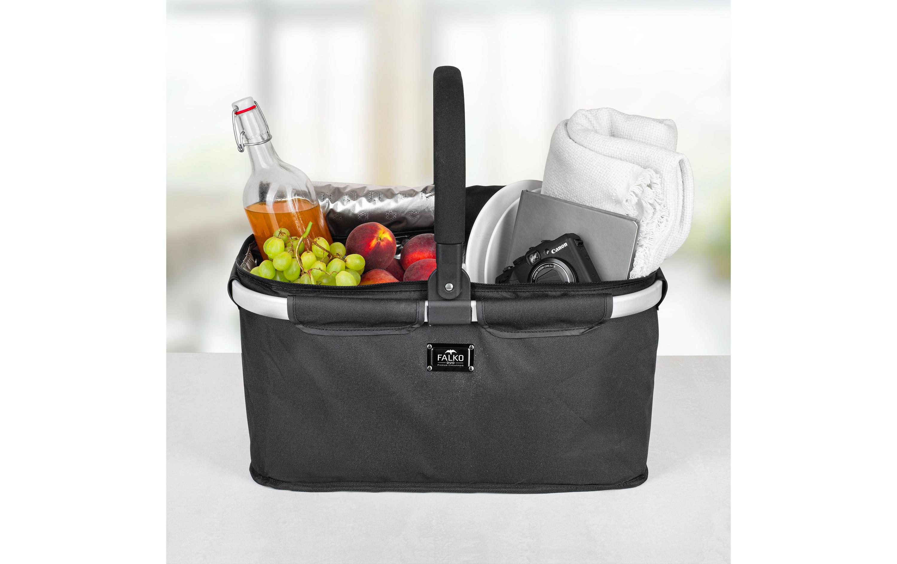 Genius Einkaufskorb Falko Duo Schwarz