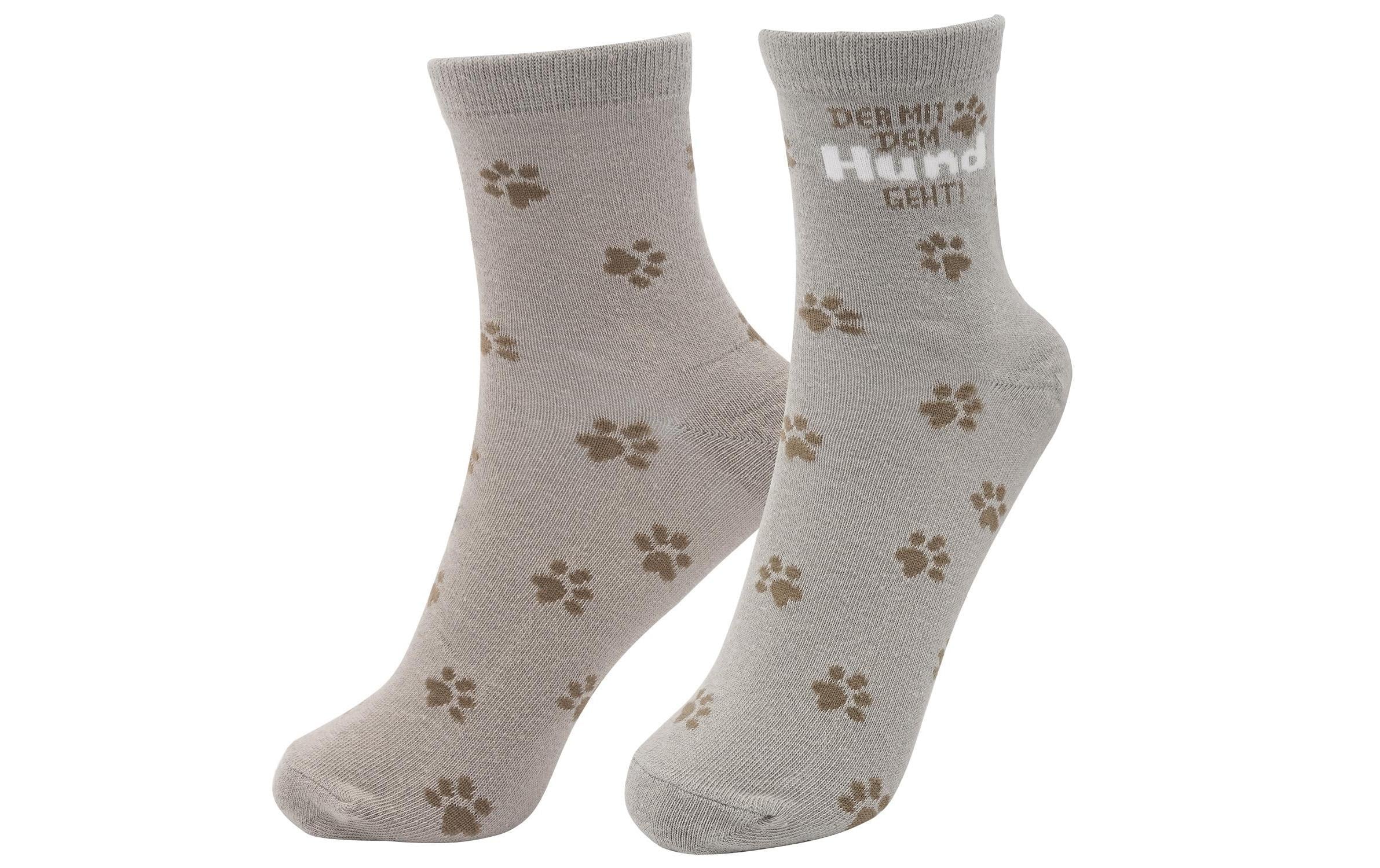 Sheepworld Socken Der mit dem Hund Grösse 41 - 46, waschbar (40 Grad)