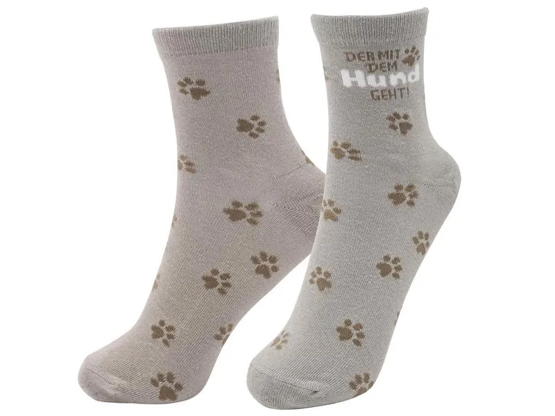 Sheepworld Socken Der mit dem Hund Grösse 41 - 46, waschbar (40 Grad)
