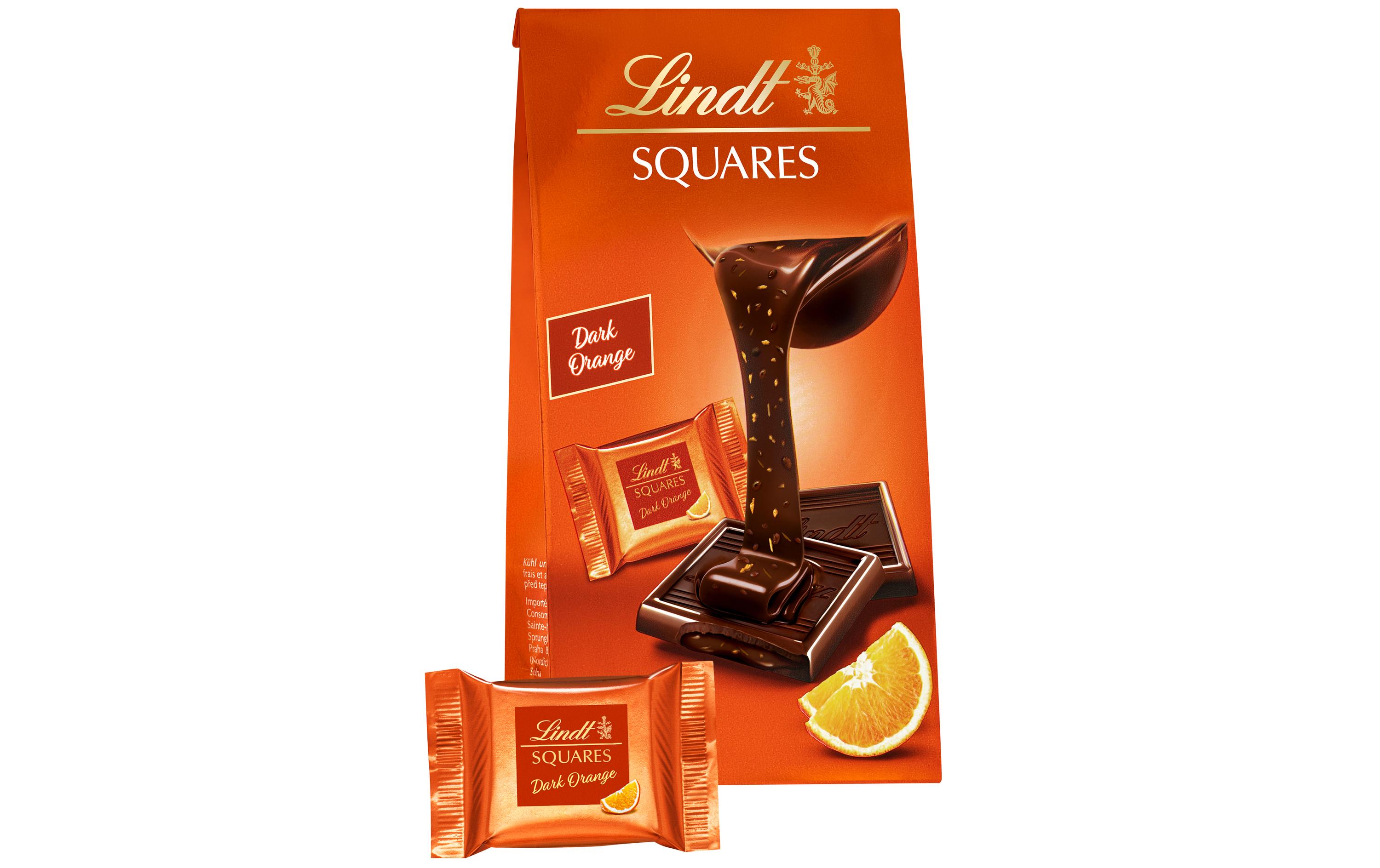 Lindt Schokoladen-Pralinen Squares Dark Orange 138 g Lindt Schokoladen-Pralinen Squares Dark Orange 138 g
