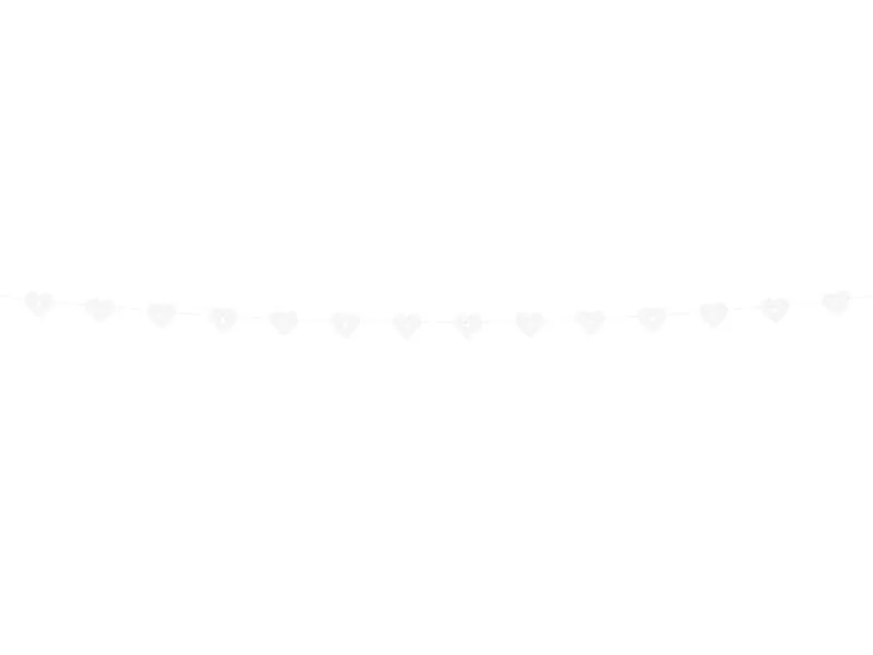 Partydeco Girlande Herzen 1.8 m, Weiss Partydeco Girlande Herzen 1.8 m, Weiss