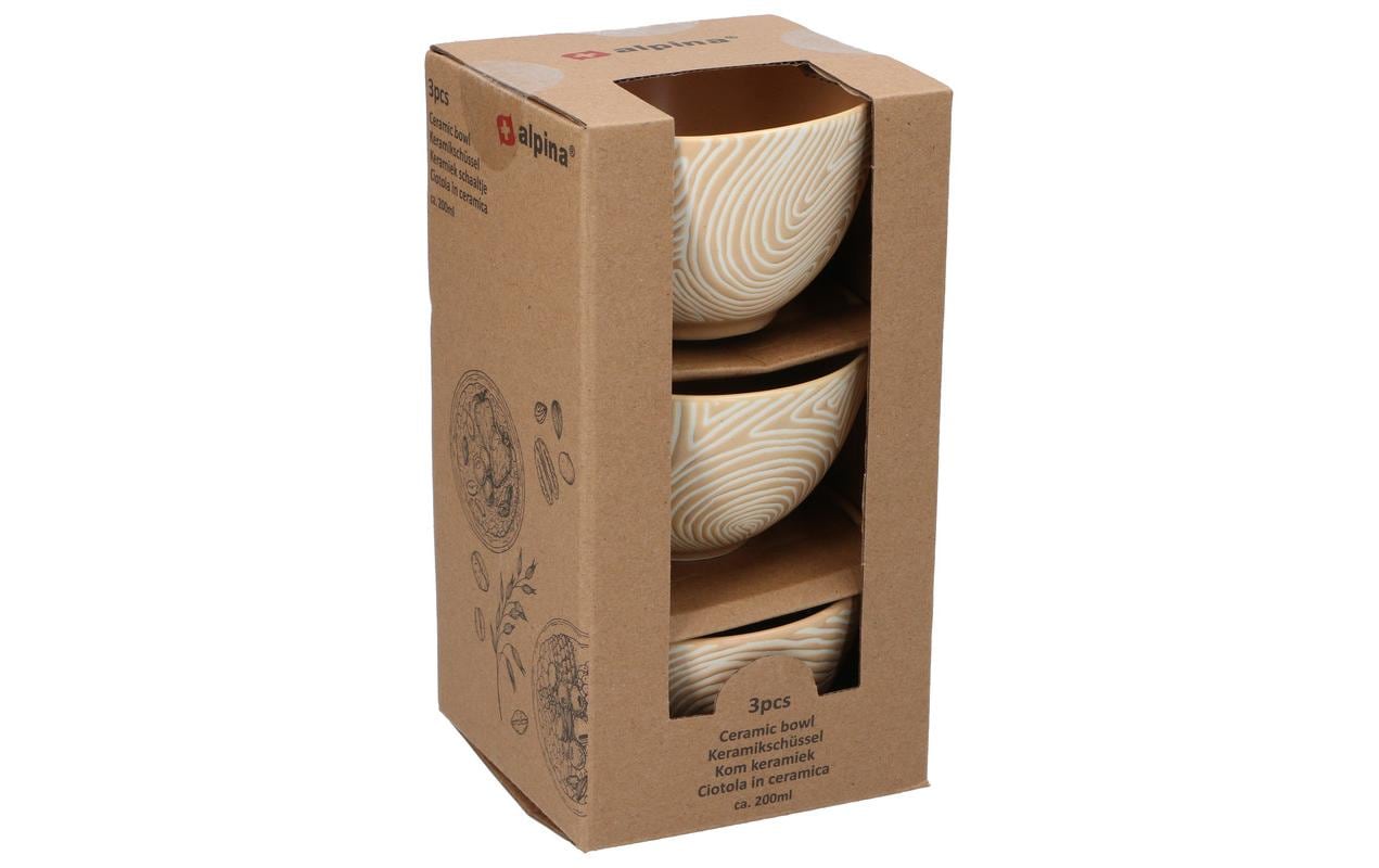 alpina Müslischale 3 Stück, Beige