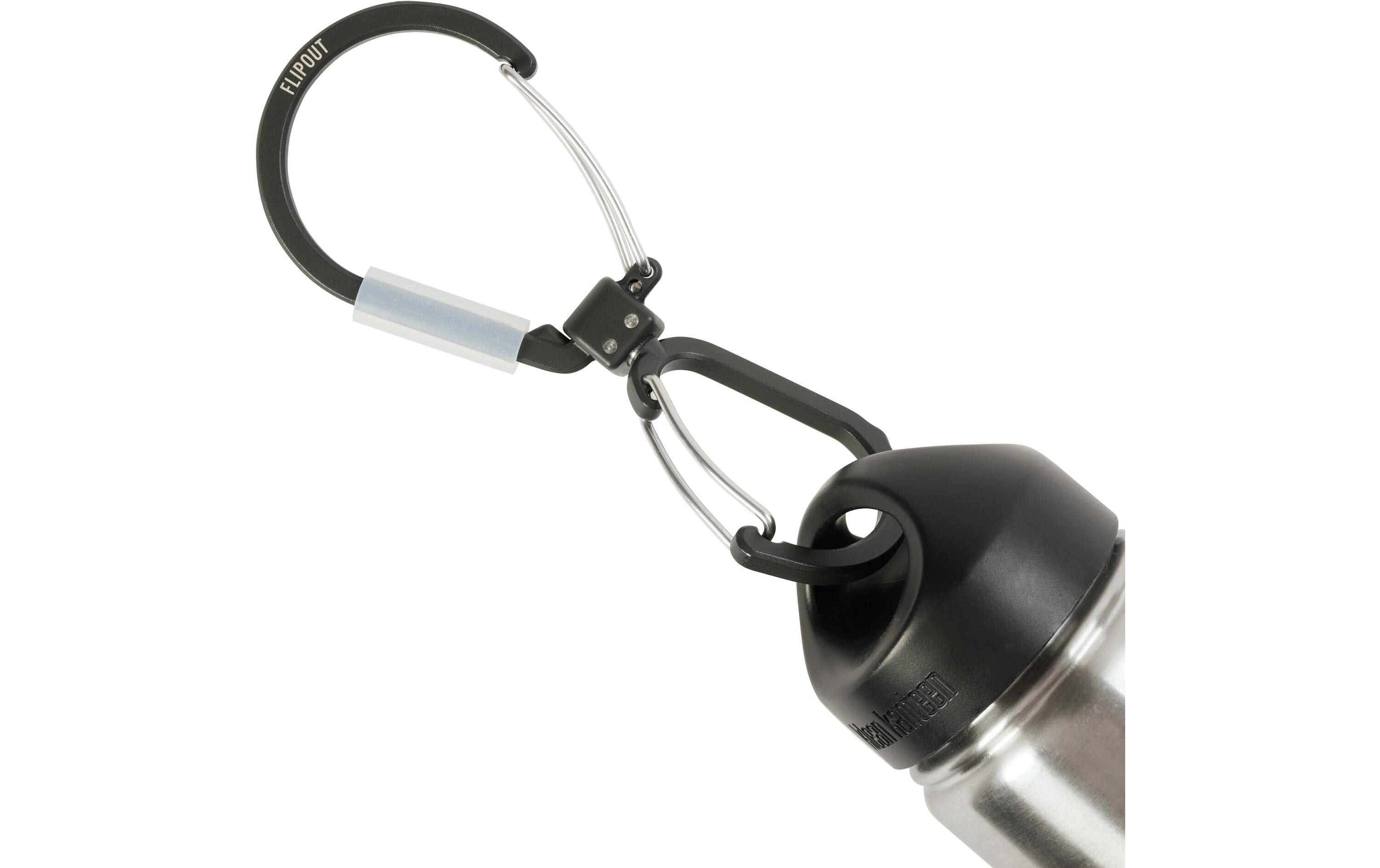 NITE IZE Karabiner FlipOut Dual aus Aluminium, Schwarz