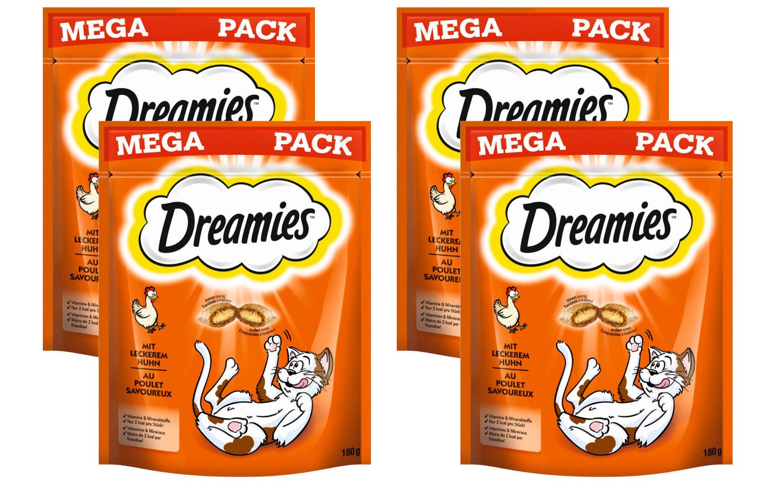 Dreamies Katzen-Snack mit Huhn, 4 x 180g