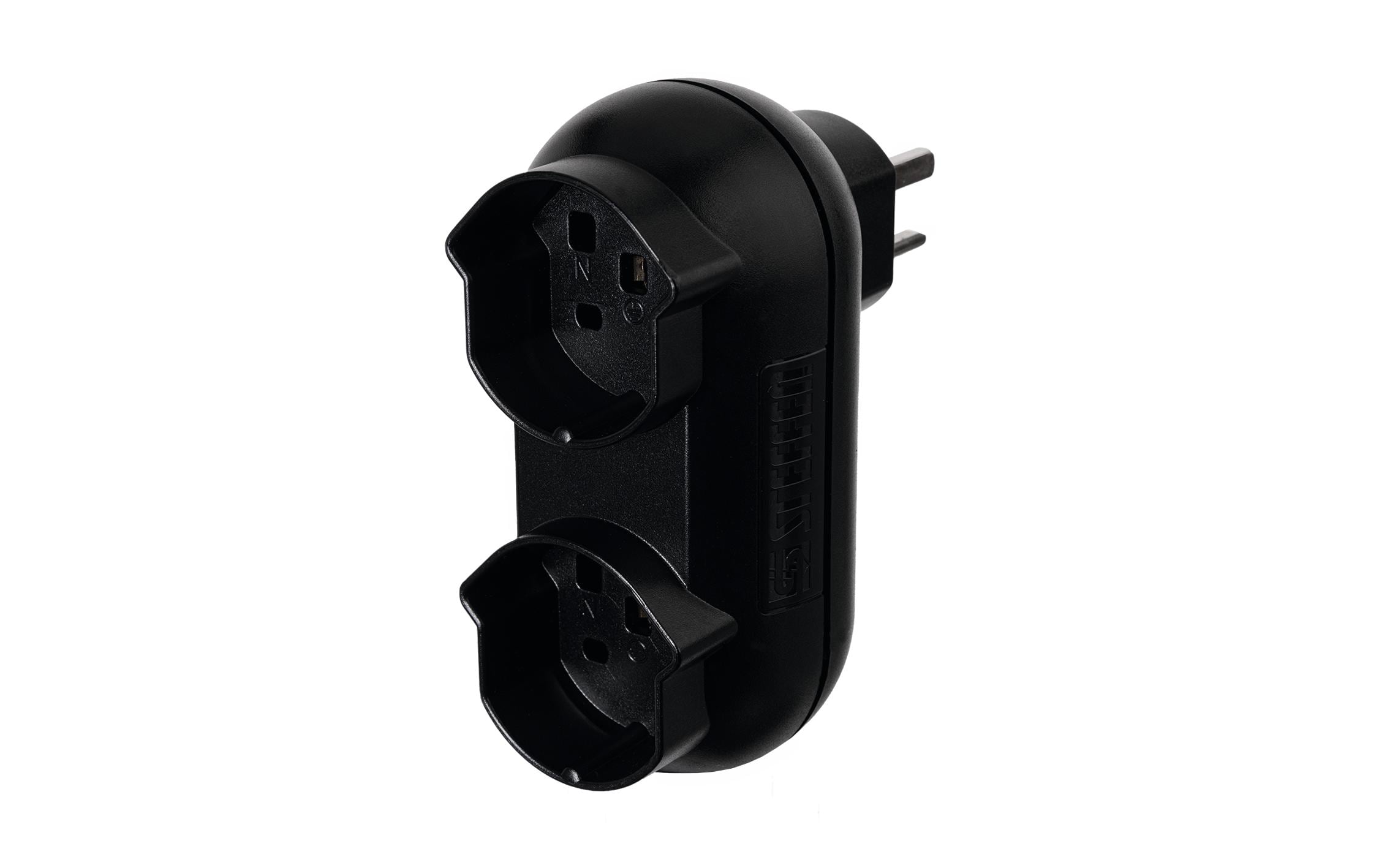 STEFFEN Mehrfachstecker Strong 2x T25, Schwarz