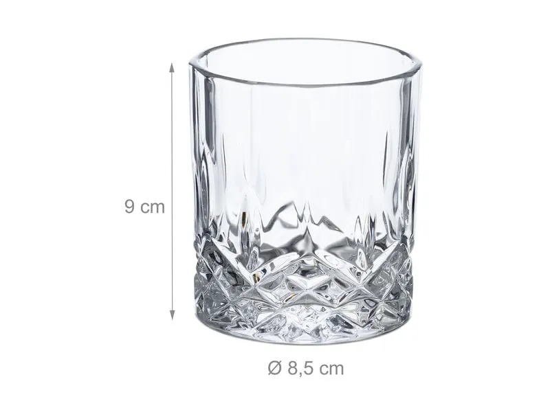 relaxdays Whiskyglas Set 4 Stück, 300 ml relaxdays Whiskyglas Set 4 Stück, 300 ml