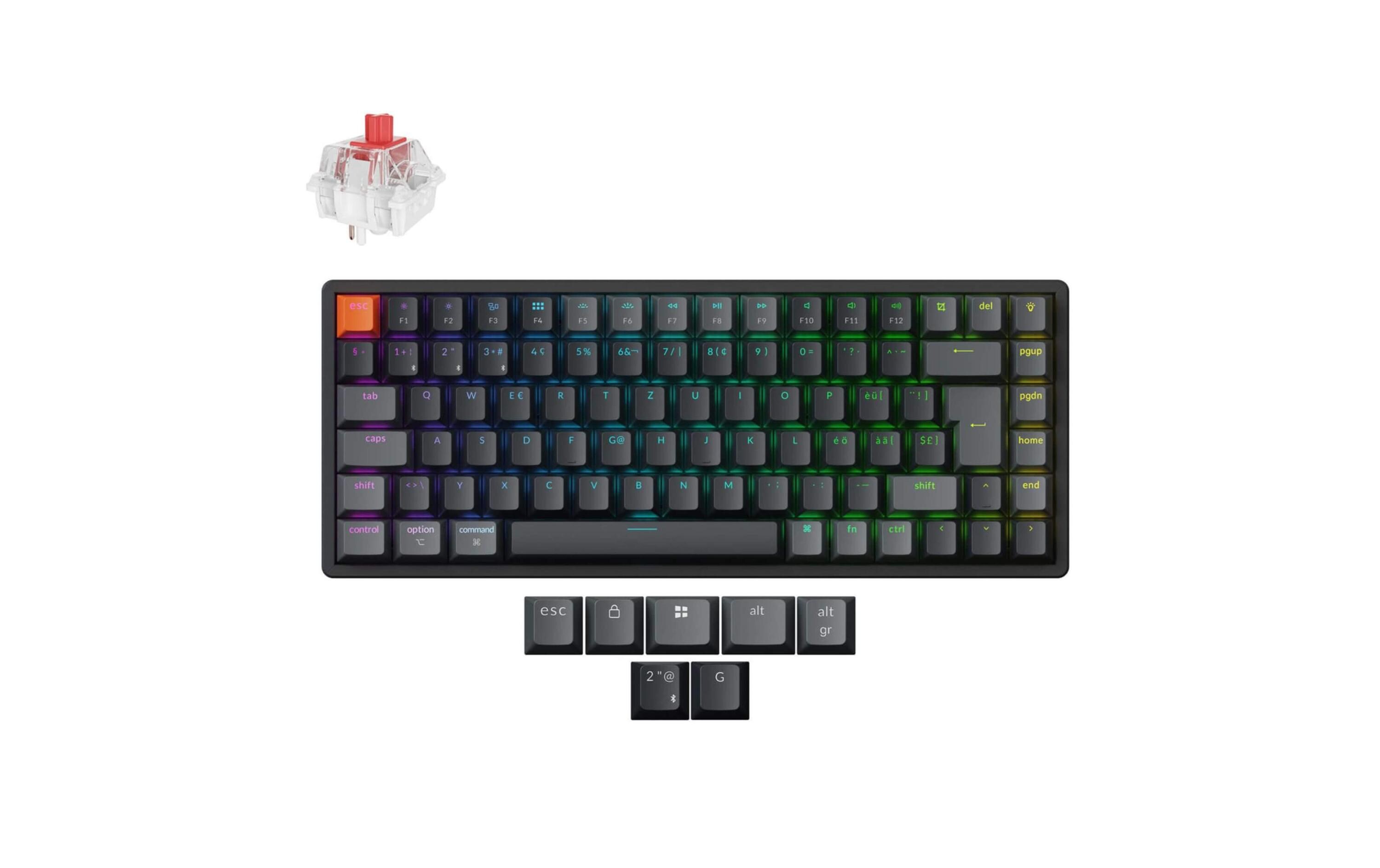 Keychron Gaming-Tastatur K2 QMK Version 3 Red Switch Keychron Gaming-Tastatur K2 QMK Version 3 Red Switch