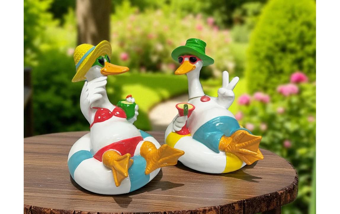Dameco Dekofigur Ente «Beach» 2 Stück