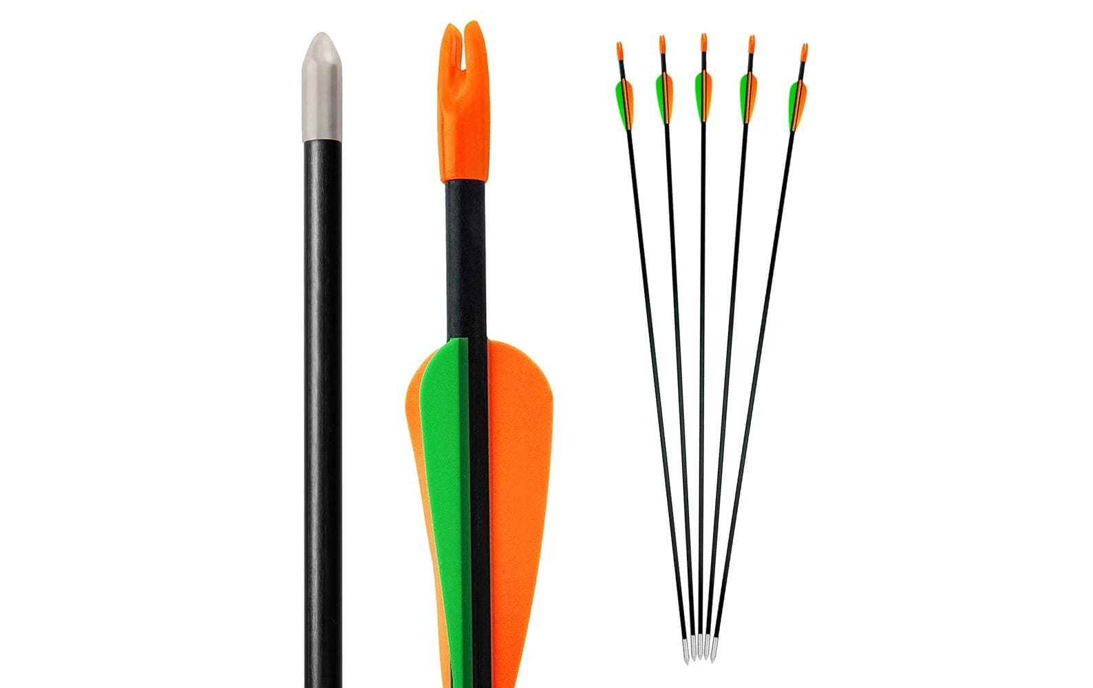 Bogenkönig Metallspitzbogen 28 Zoll, 5er-Set