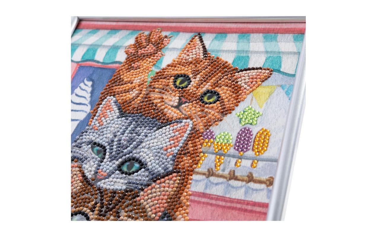 CRAFT Buddy Bastelset Crystal Art Kätzchen 21 x 25 cm