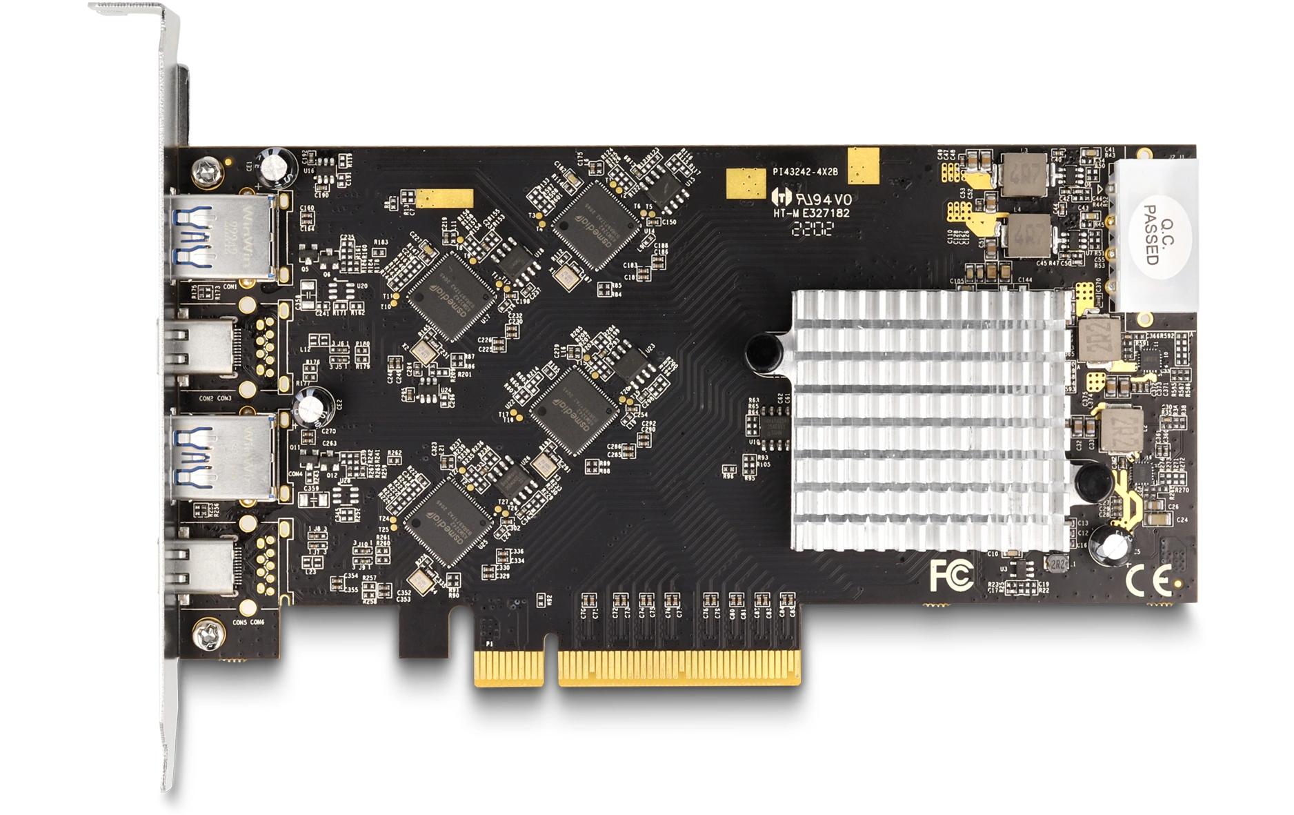 Delock PCI-Express-Karte 2x USB Type-C, 2x USB Type-A