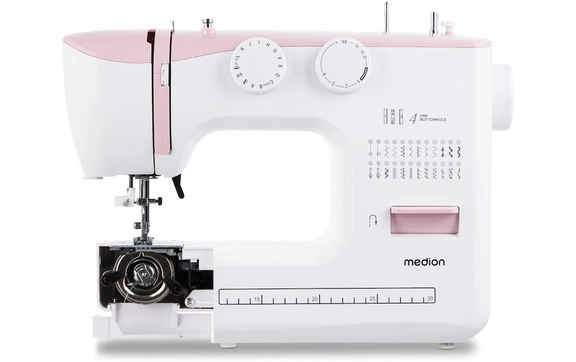 Medion Nähmaschine Life SM60 Weiss/Rosa