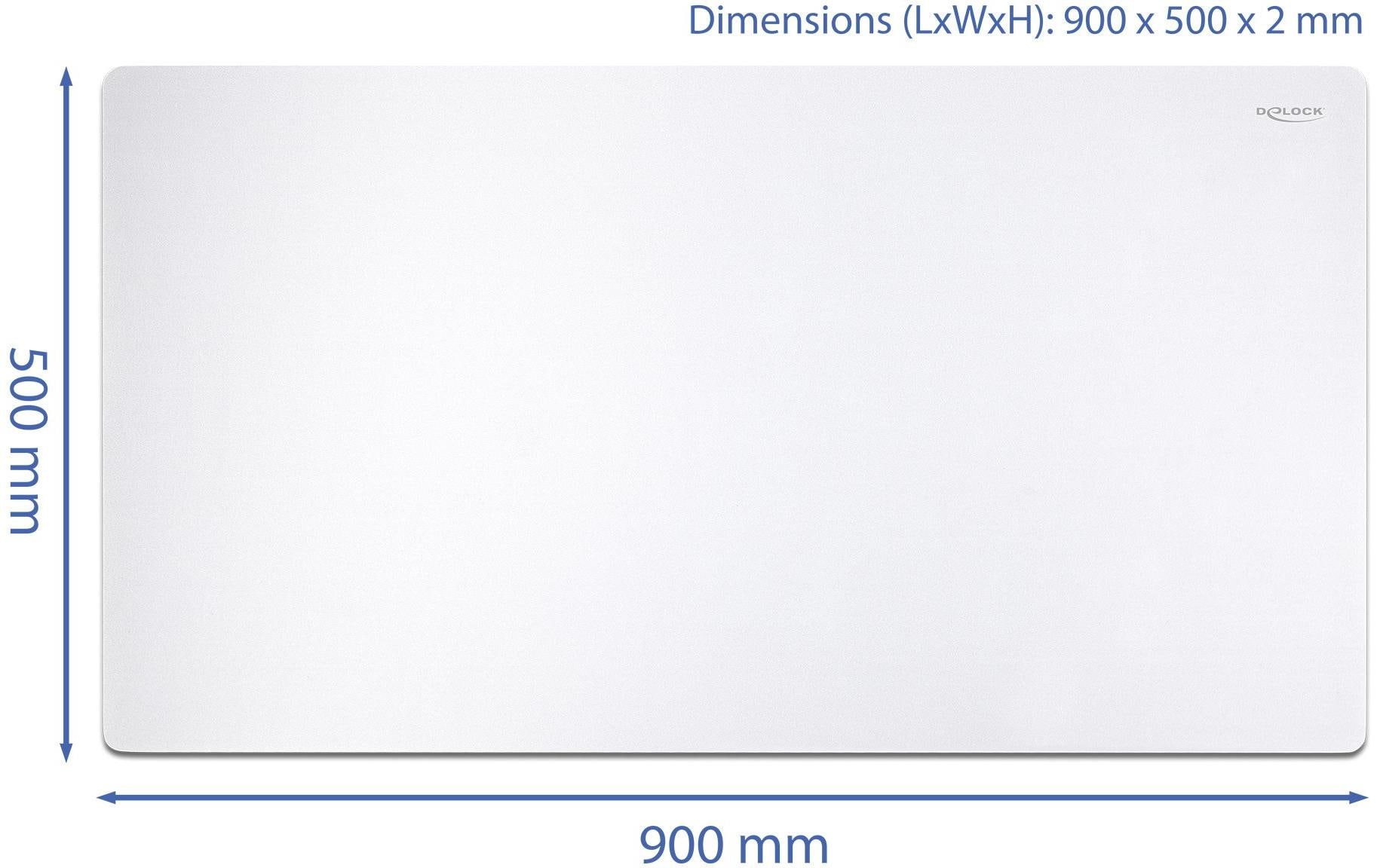 Delock Mausmatte 900 x 500 x 2 mm Weiss Delock Mausmatte 900 x 500 x 2 mm Weiss