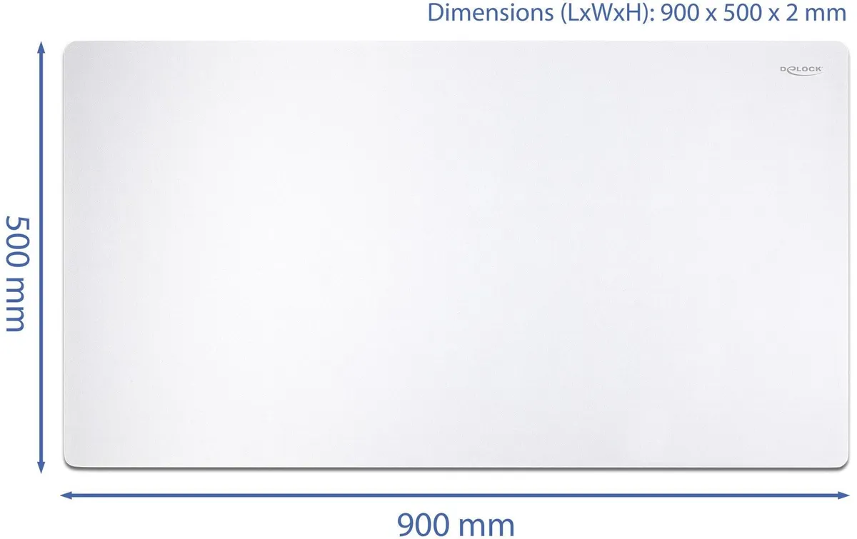 Delock Mausmatte 900 x 500 x 2 mm Weiss Delock Mausmatte 900 x 500 x 2 mm Weiss